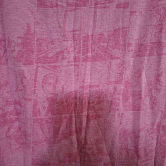 A Batman Emblem Women's Pink T-shirt Studded Sparkly Comic Print Casual XL - Picture 6 of 8